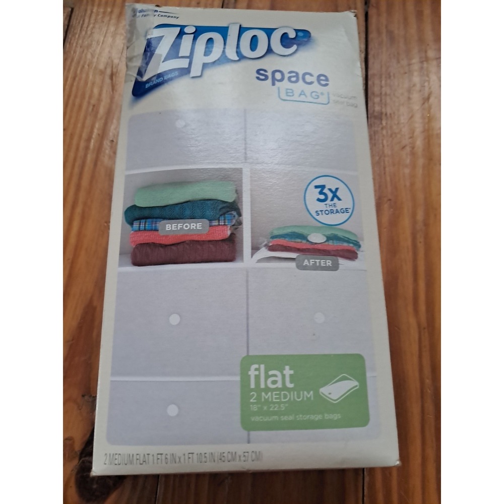 Ziploc Space Bags Medium 3 Pack Compression Vaccum Seal J/1